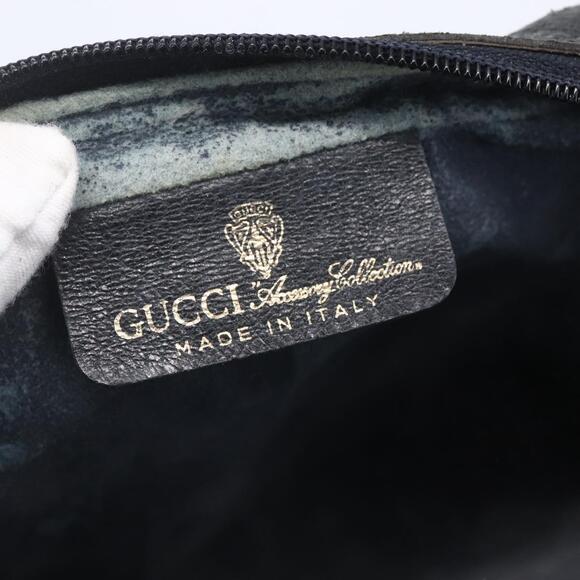 GUCCI GG Canvas Sherry Line Clutch Bag Red Navy 14.014.3553 Auth BA8450 - Picture 9 of 16